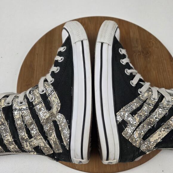 VTG Y2K Converse Chuck Taylor All Star Knee High Lace Shoes Women's Sz 7 Glitter - Picture 12 of 16